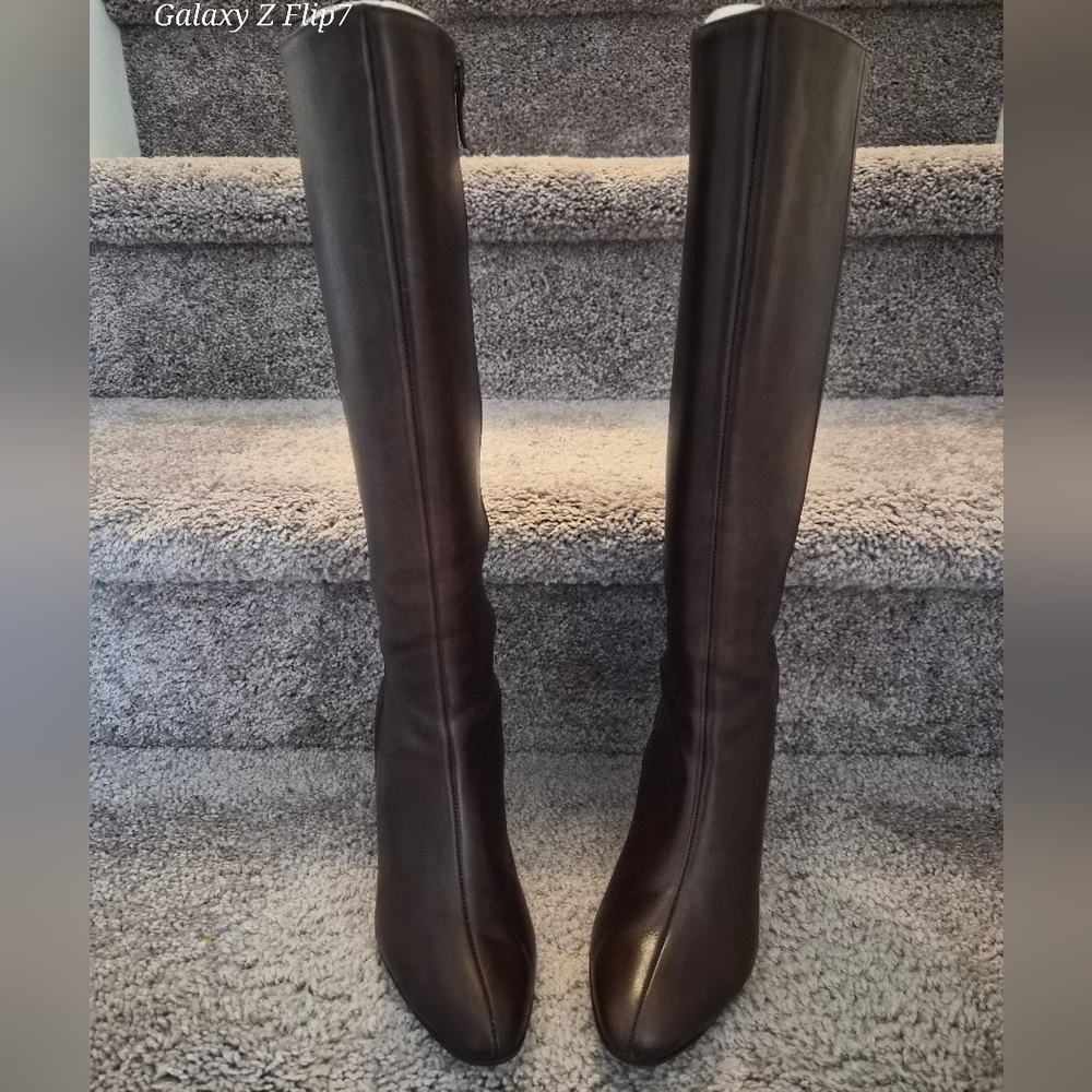 Talbots Classic Tall Brown Leather Boots Size 7.5B Excellent Condition - Picture 5 of 5